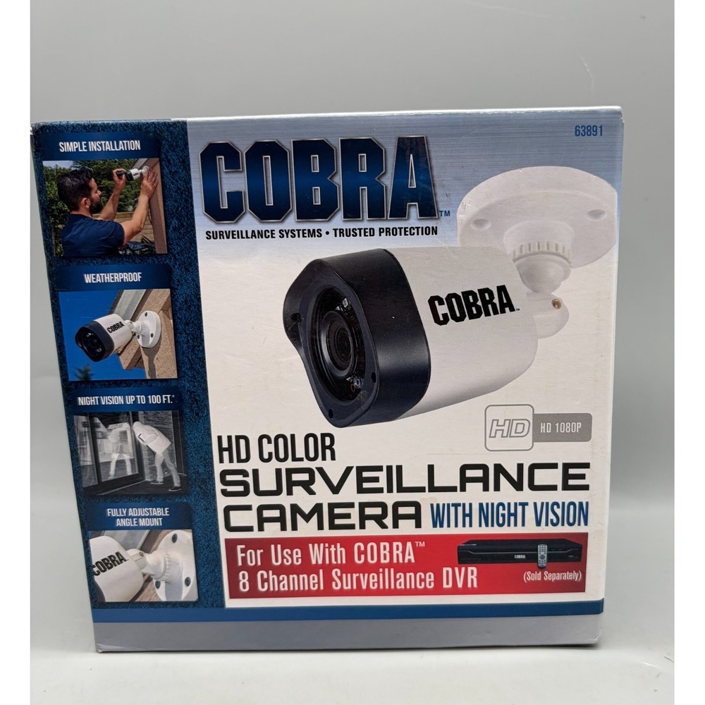 Cobra 1080p HD Surveillance Security Camera & Cable 63891 - Sealed
